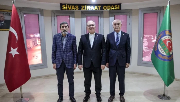 Sivas Belediye Başkanı Hilmi Bilgin, Ziraat Odası ve Arıcılar Birliğini ziyaret etti